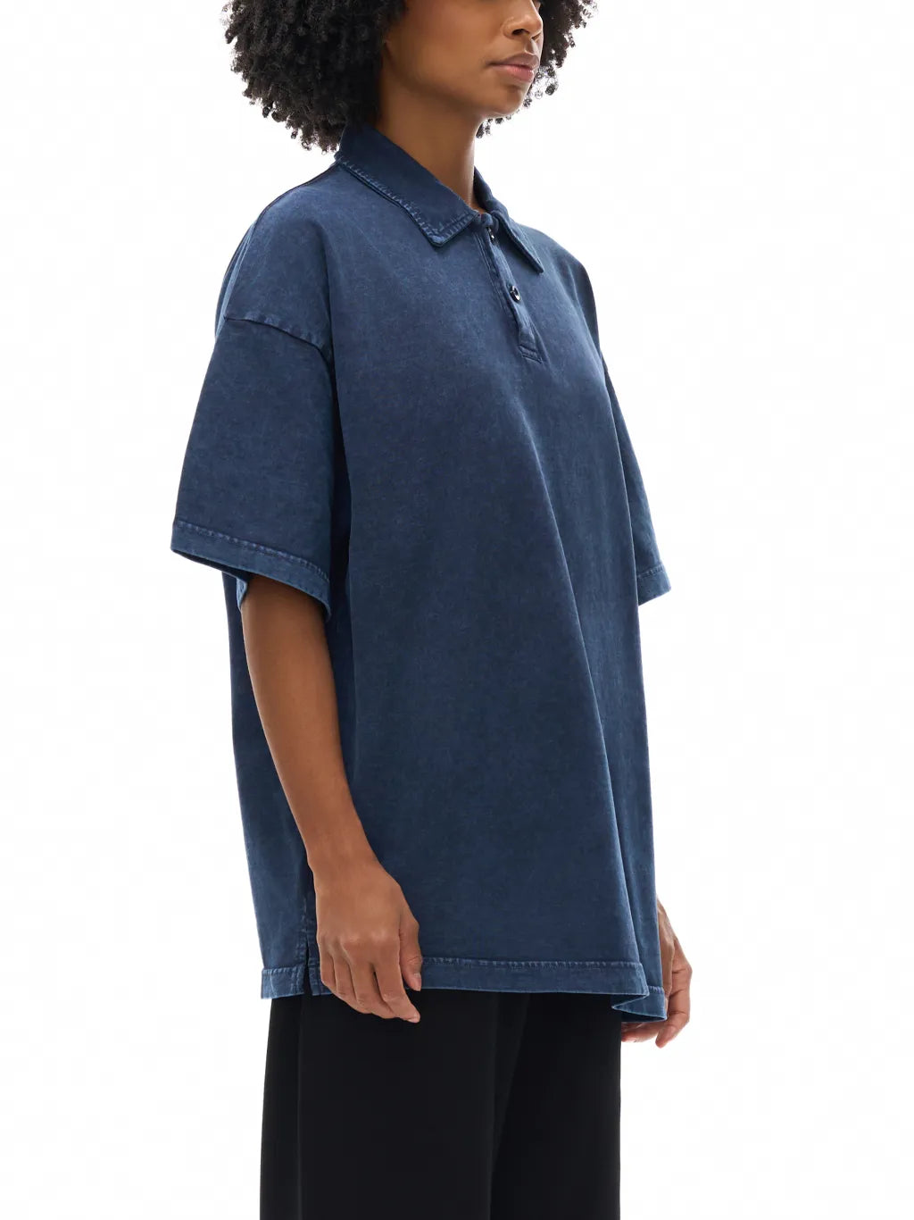 LUXURY TERMINAL - Heavyweight Snow-Washed Polo T-Shirt