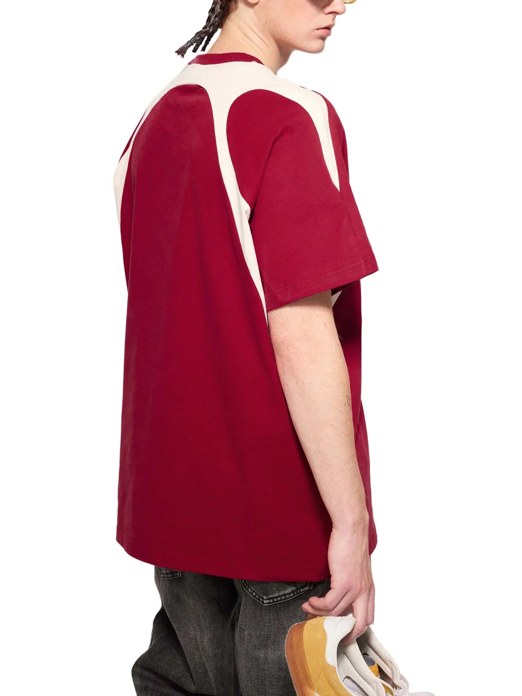 LUXURY TERMINAL - Contrast Panel Cotton T-Shirt