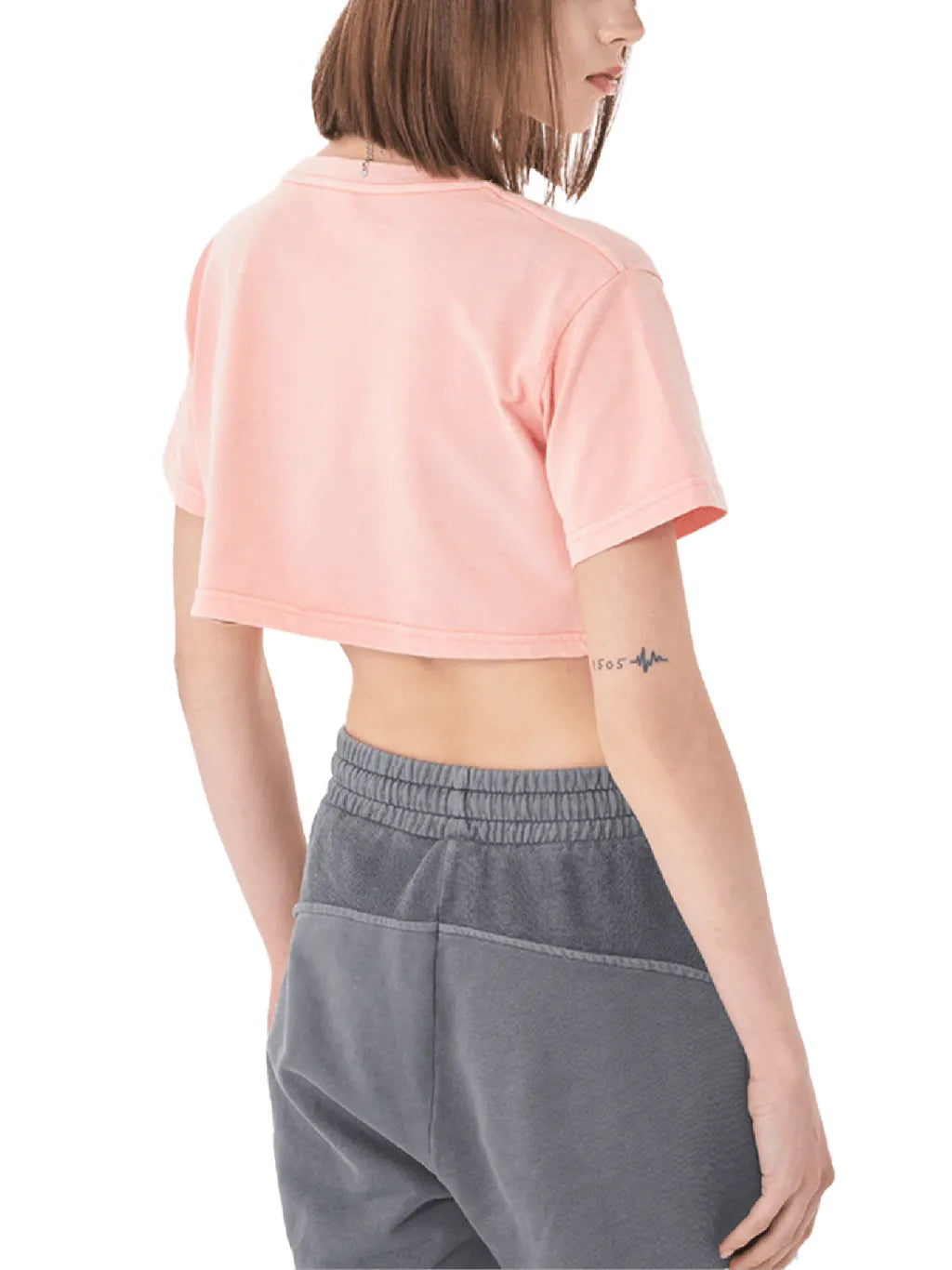 LUXURY TERMINAL - Snow Washed Crop Top