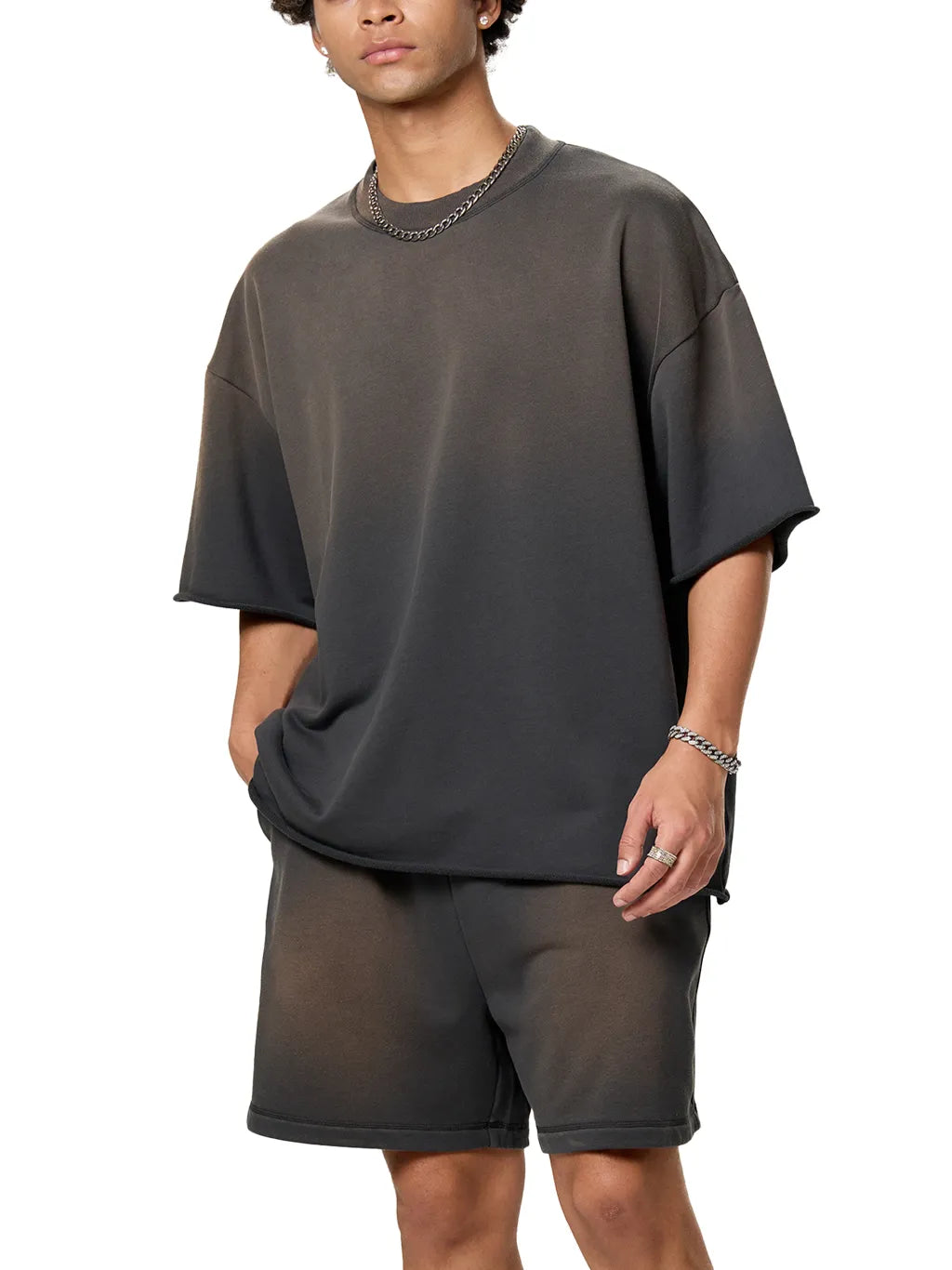 LUXURY TERMINAL - Sun Fade Raw Edge T-Shirt