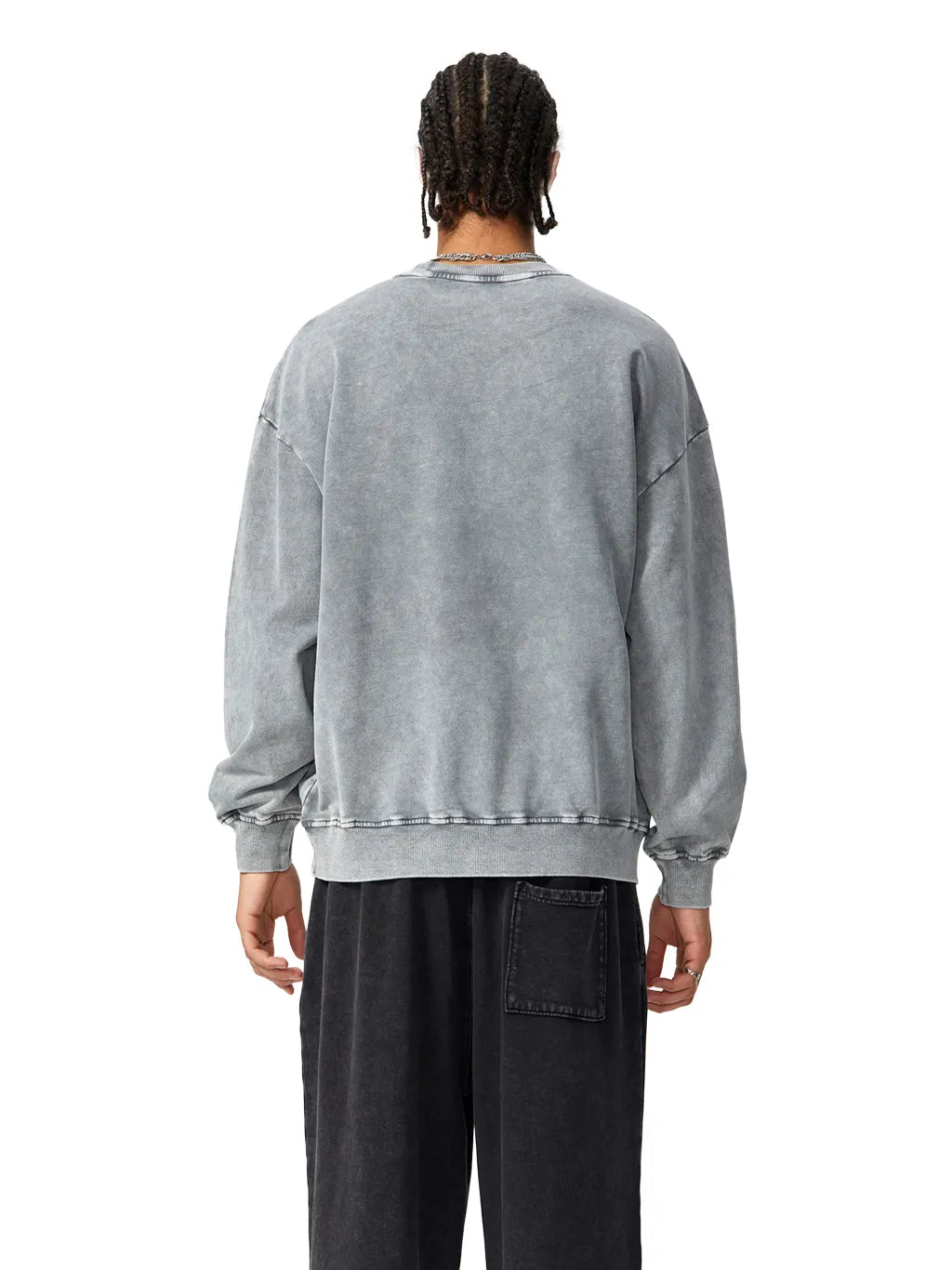 LUXURY TERMINAL - Snow Washed Oversized Sweatshirt