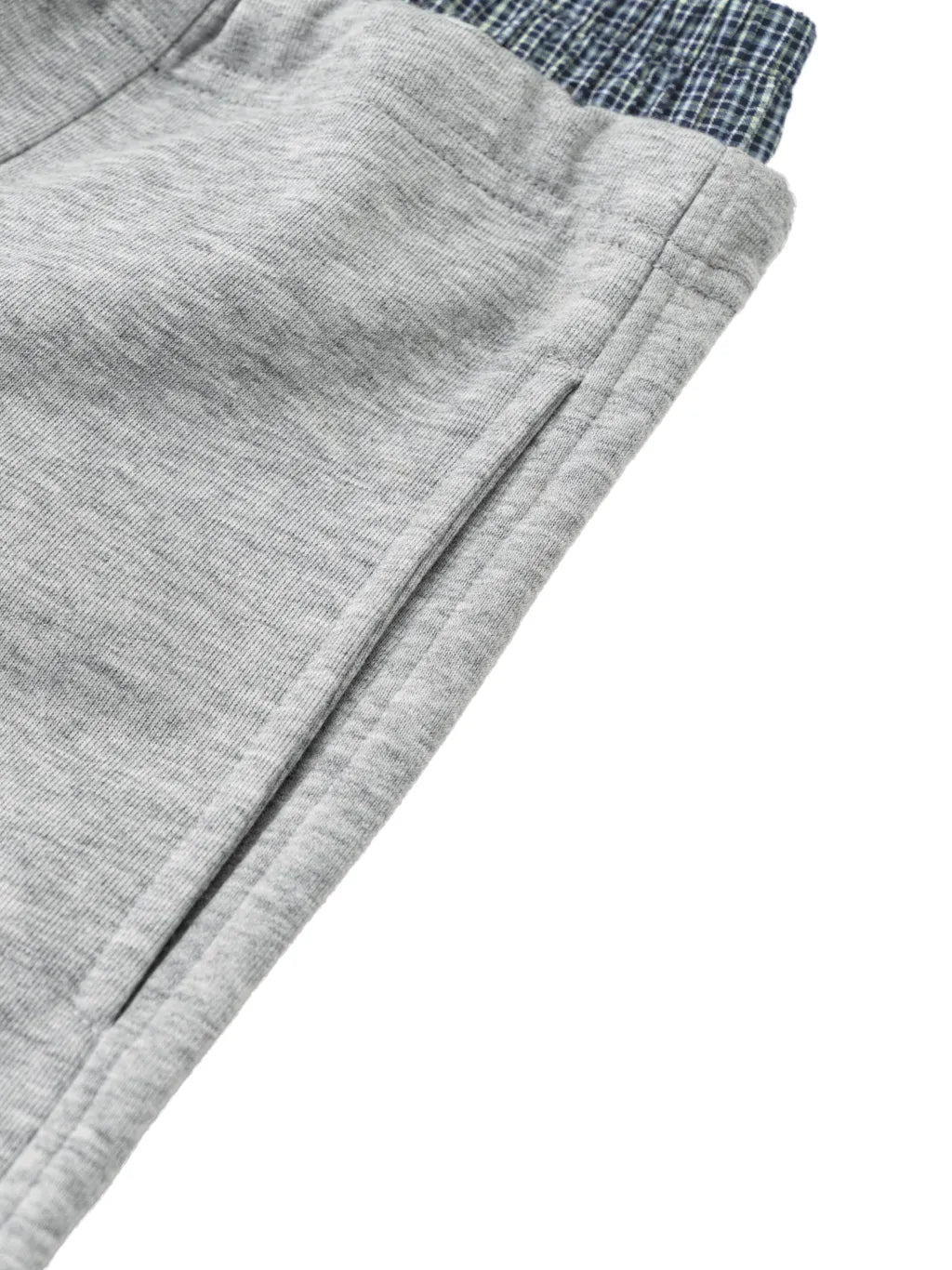 LUXURY TERMINAL - Plaid Contrast Waist Pants