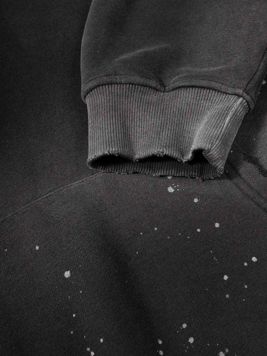 LUXURY TERMINAL - Vintage Washed Frayed Fleece Hoodie