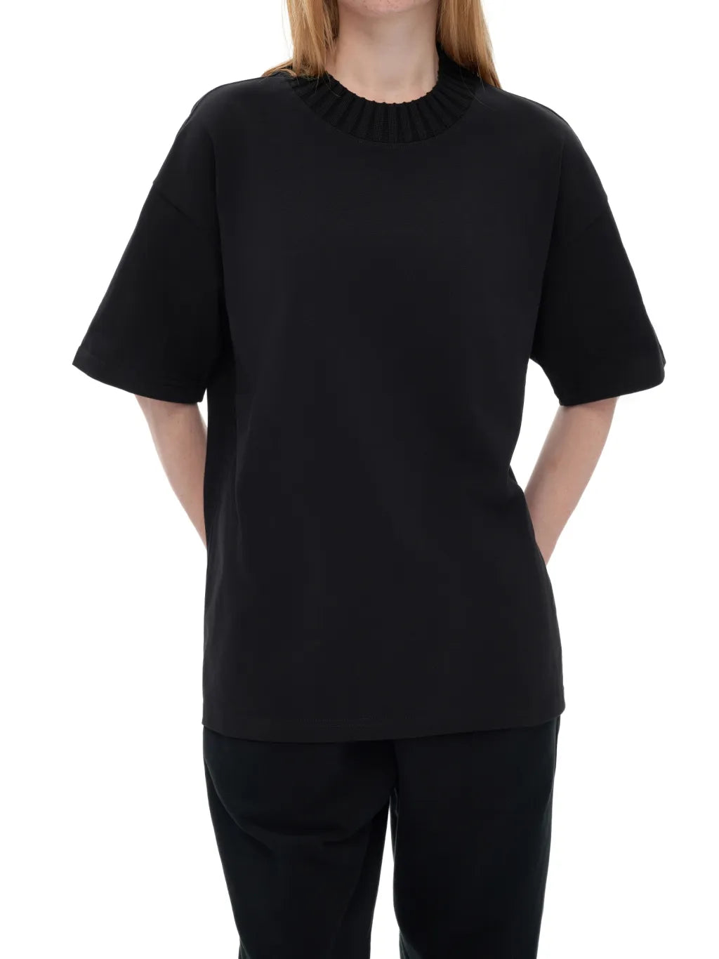 LUXURY TERMINAL - Heavyweight Knitted Round Neck T-Shirt