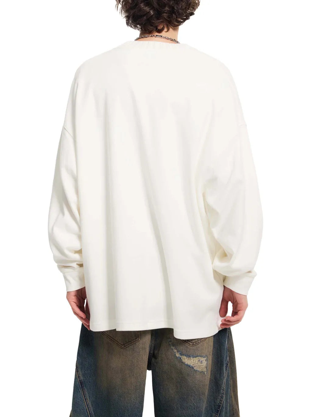 LUXURY TERMINAL - Knitted Round Neck Oversize Sweatshirt