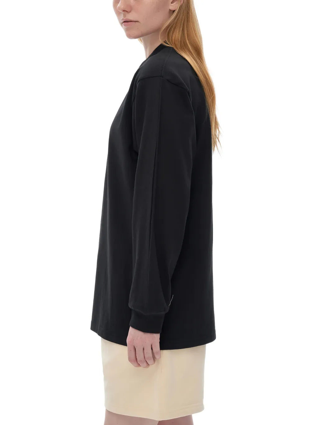 LUXURY TERMINAL - Crew Neck Drop Shoulder Long Sleeve Shirt
