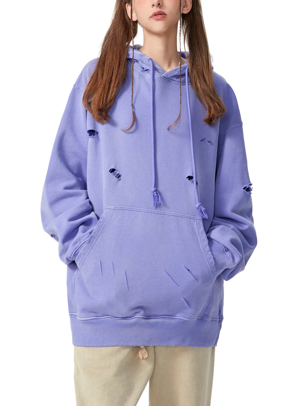 LUXURY TERMINAL - Distressed Vintage Wash Hoodie