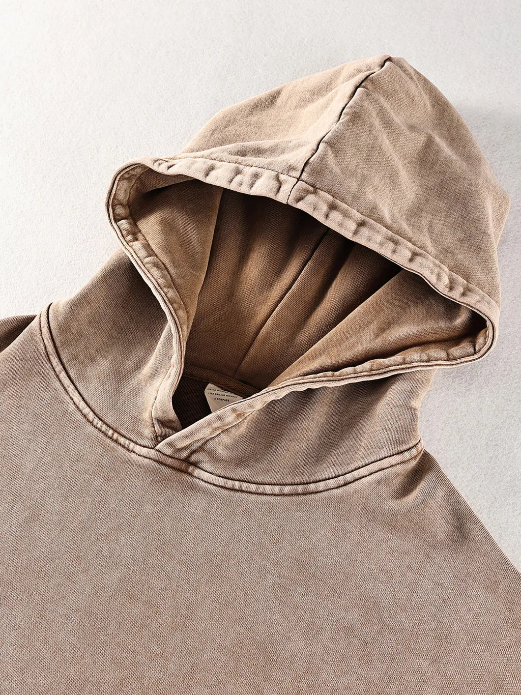 LUXURY TERMINAL - Snow Washed Loose Cotton Hoodie