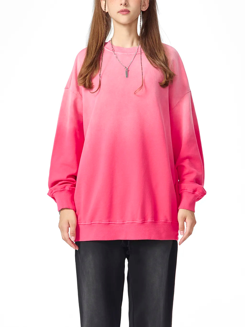 LUXURY TERMINAL - Sunfade Drop-Shoulder Cotton Sweatshirt