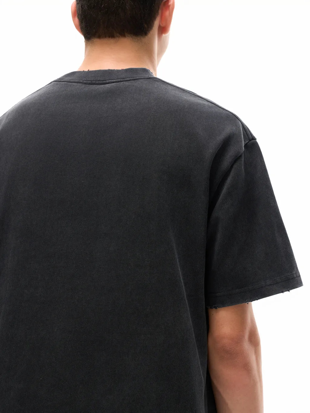LUXURY TERMINAL - Heavyweight Vintage Washed Frayed T-Shirt
