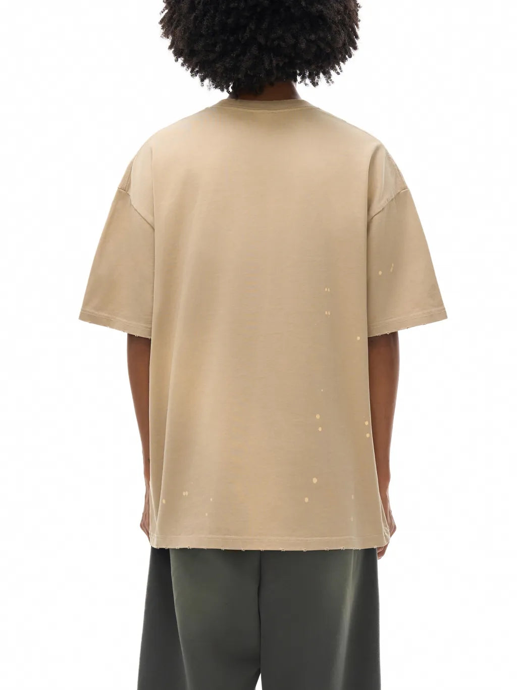 LUXURY TERMINAL -Hand-Frayed Sunfade Paint Splatter T-Shirt