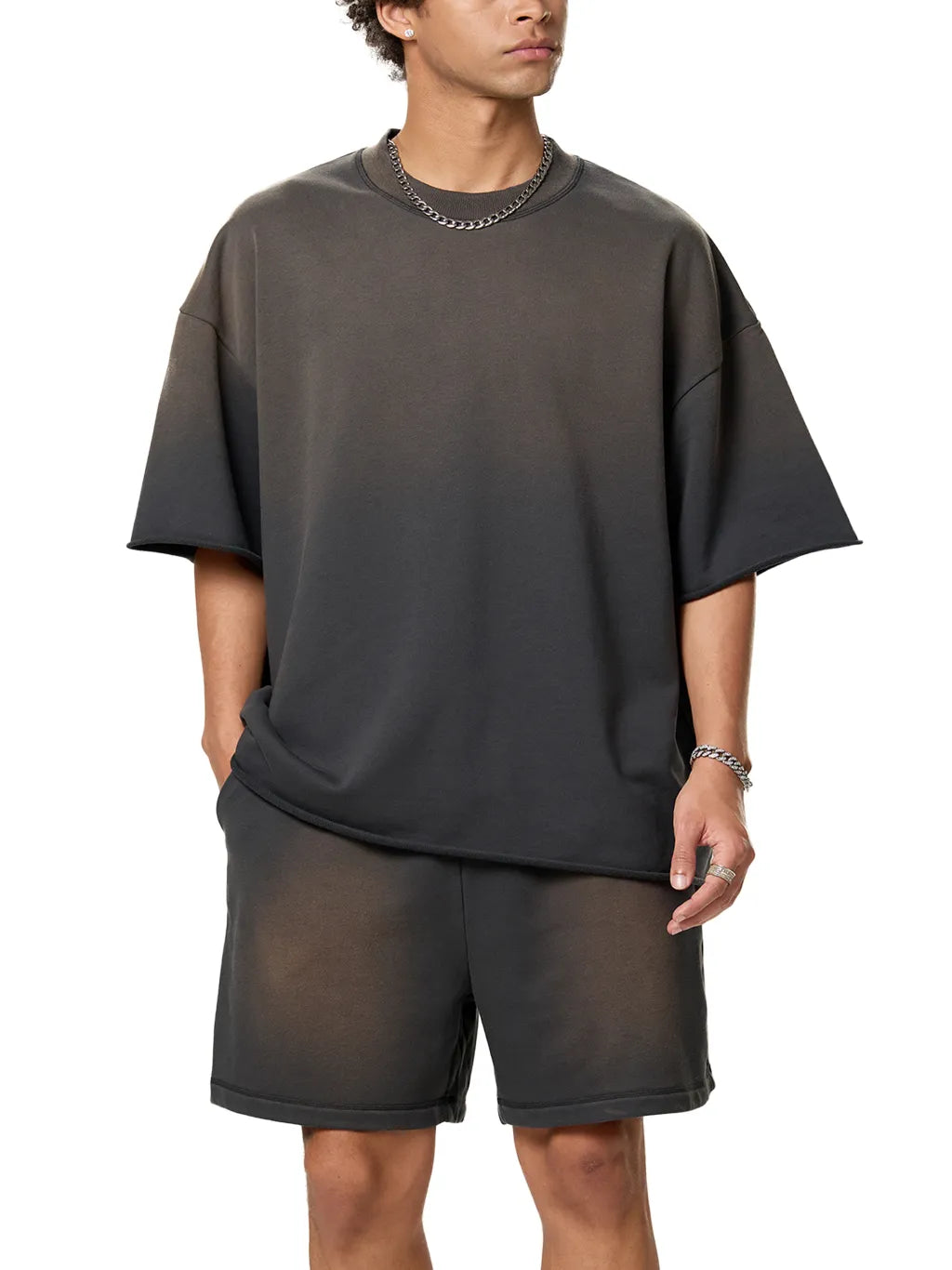 LUXURY TERMINAL - Sun Fade Raw Edge T-Shirt