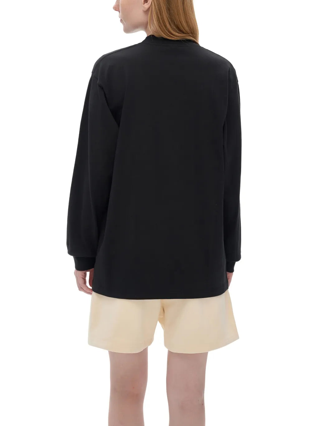 LUXURY TERMINAL - Crew Neck Drop Shoulder Long Sleeve Shirt