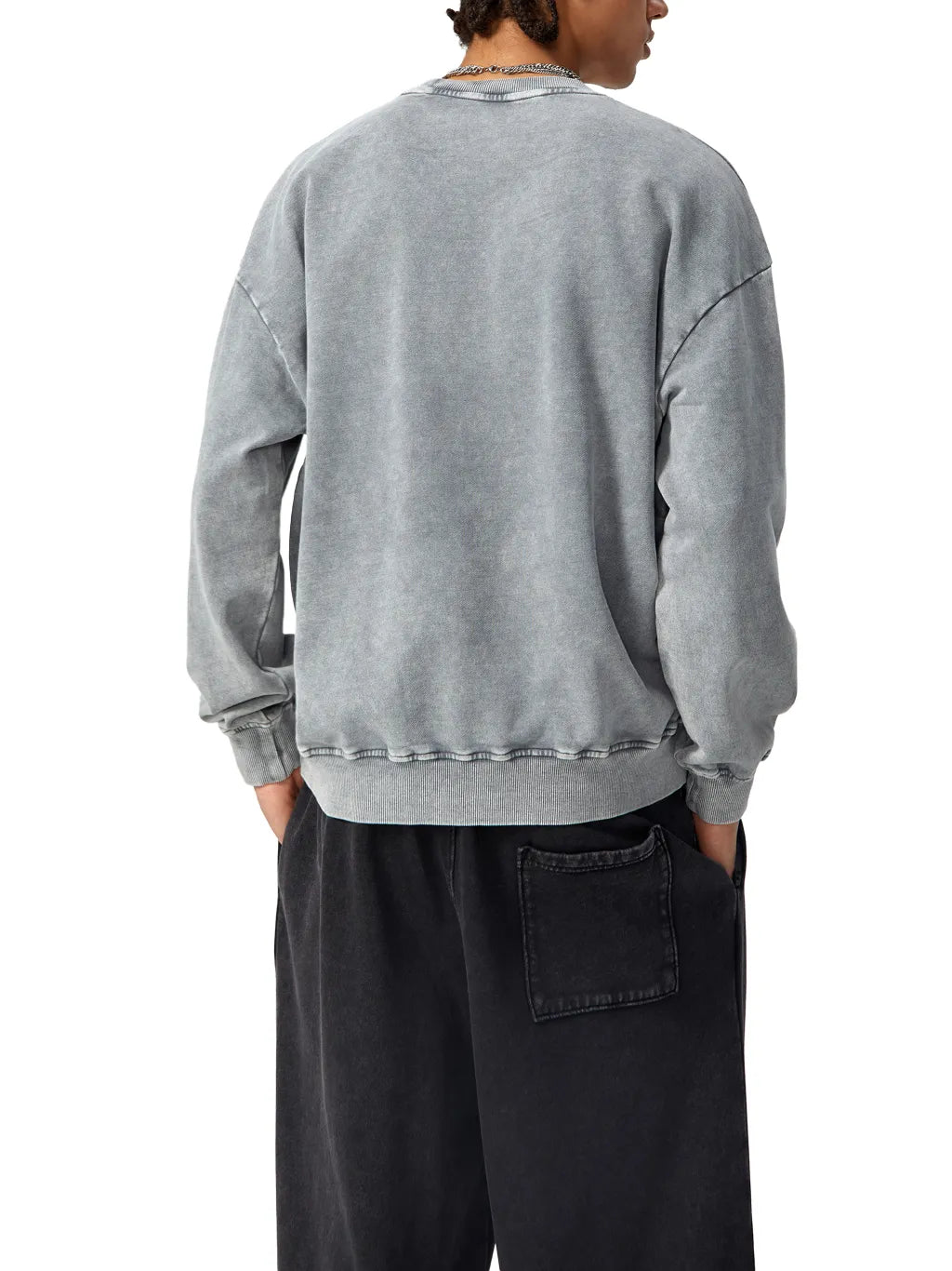 LUXURY TERMINAL - Snow Washed Oversized Sweatshirt
