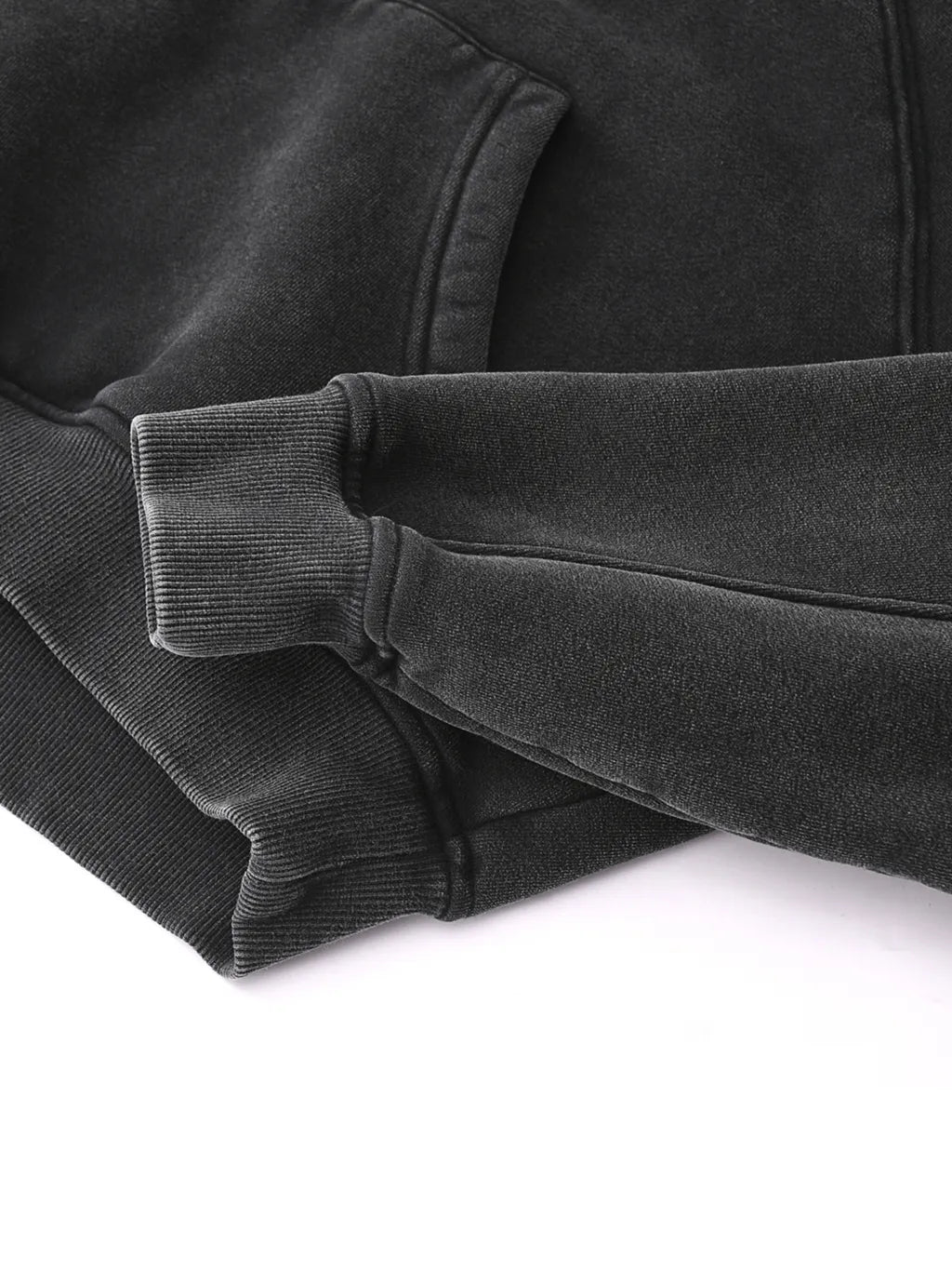 LUXURY TERMINAL - Snow Washed Cropped Hoodie