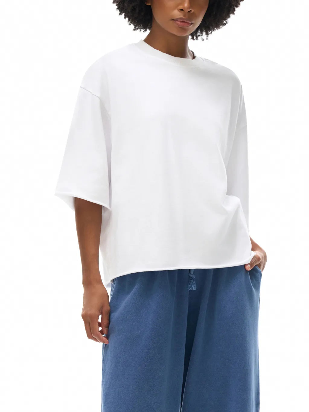 LUXURY TERMINAL - French Terry Raw Edge T-Shirt