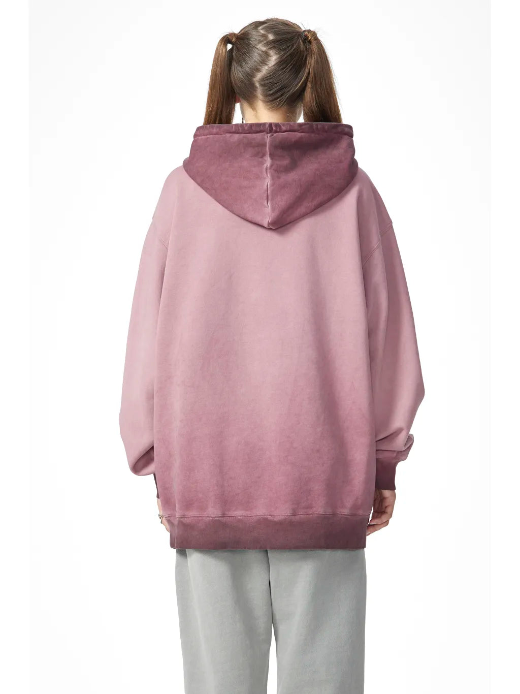 LUXURY TERMINAL - Ombre Stone Washed Colorpointed Hoodie