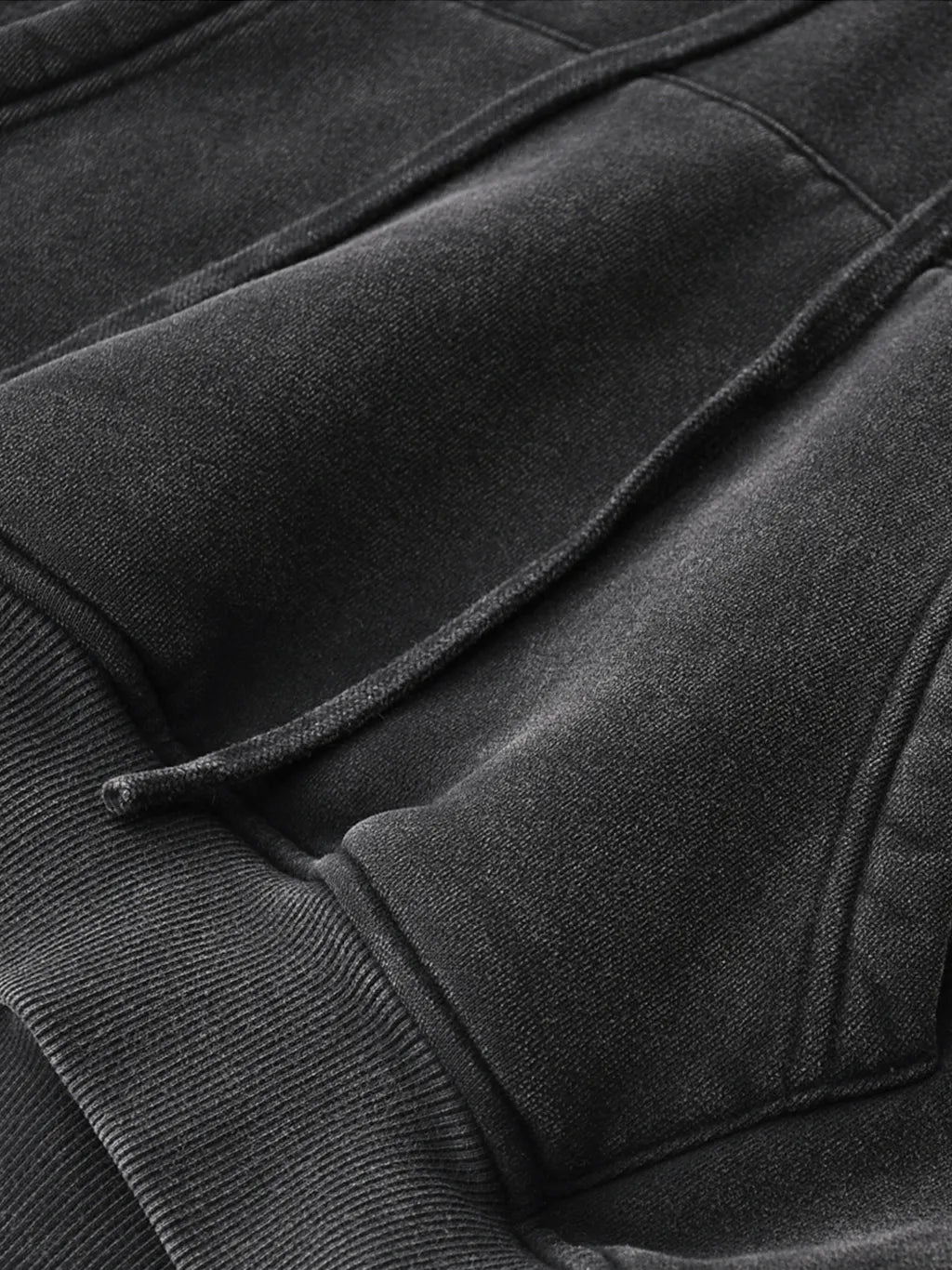 LUXURY TERMINAL - Snow Washed Cropped Hoodie