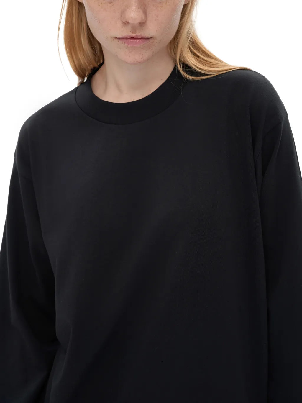 LUXURY TERMINAL - Crew Neck Drop Shoulder Long Sleeve Shirt