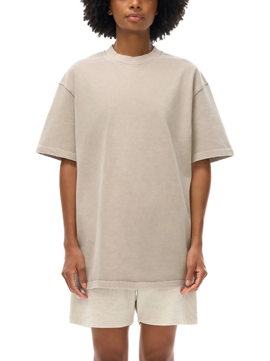 LUXURY TERMINAL - Heavyweight Vintage Washed Frayed T-Shirt