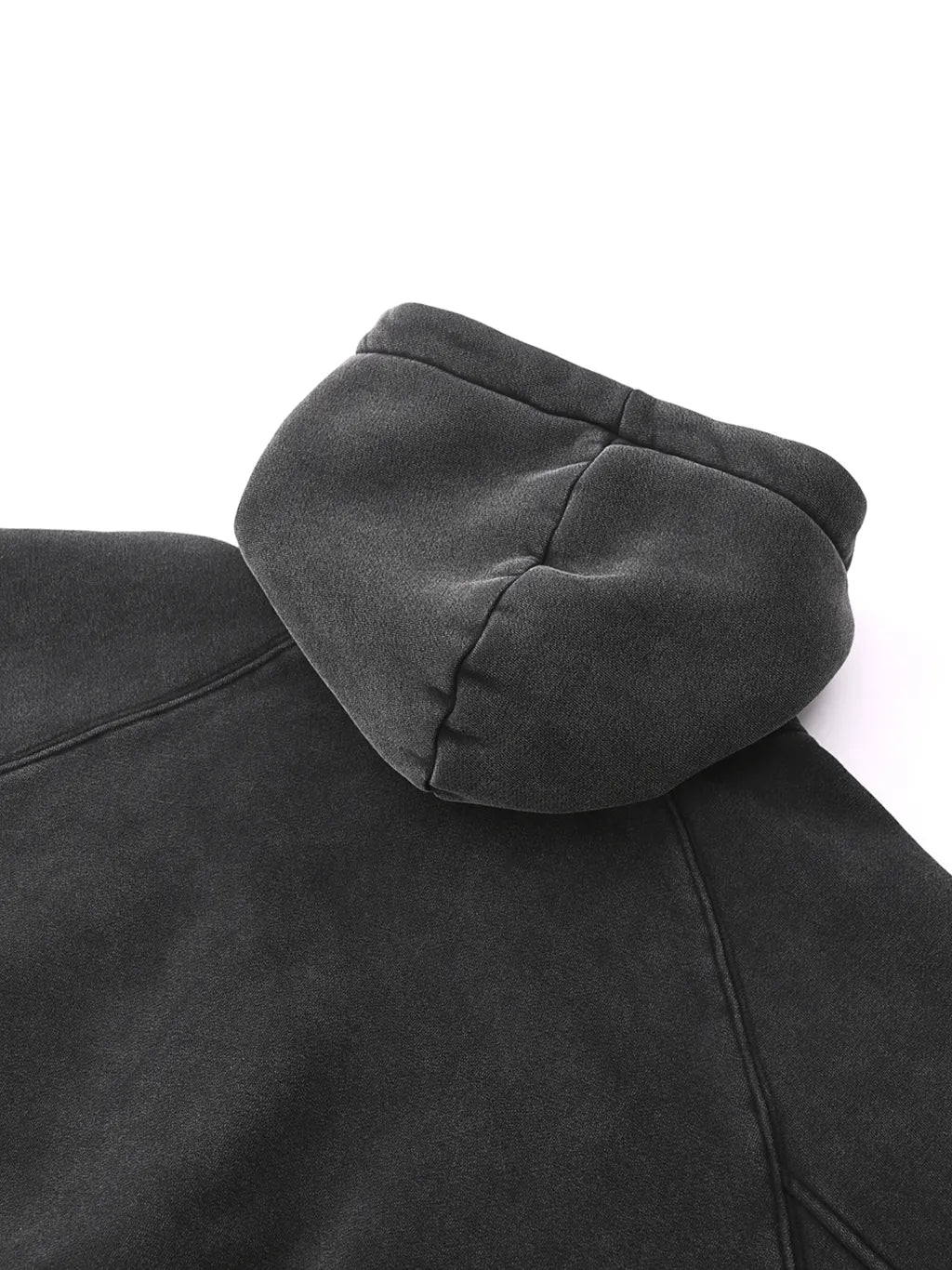 LUXURY TERMINAL - Snow Washed Cropped Hoodie