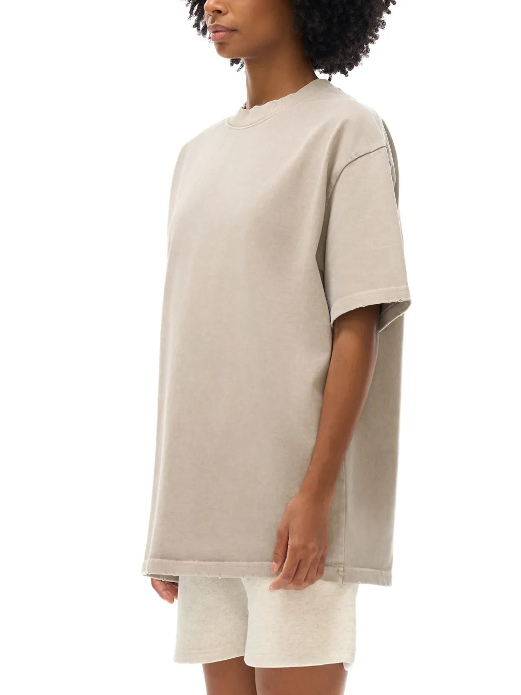 LUXURY TERMINAL - Heavyweight Vintage Washed Frayed T-Shirt
