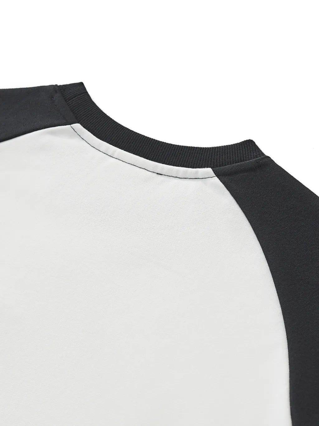 LUXURY TERMINAL - Raw-Hem Color-Block Raglan Crop Sweatshirt