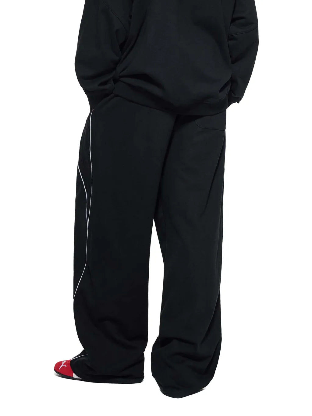 LUXURY TERMINAL - Reflection Striped Straight-Leg Sweatpants
