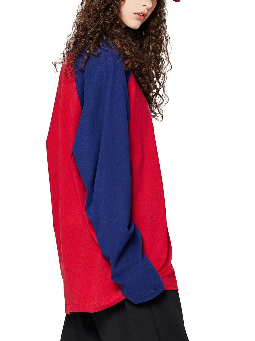 LUXURY TERMINAL -Color-Blocked Raglan Long-Sleeve T-Shirt