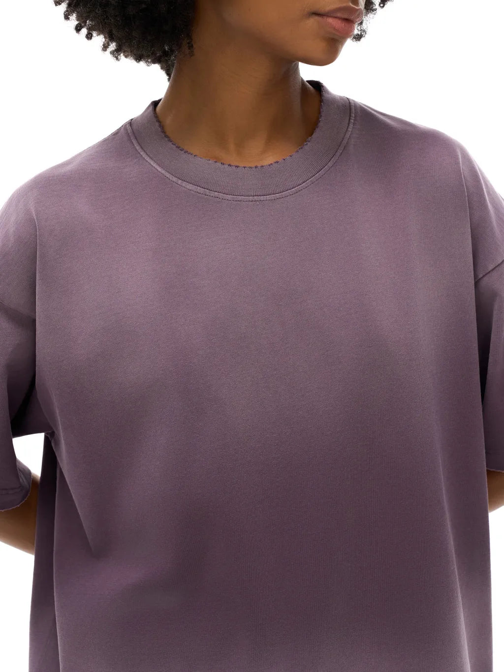 LUXURY TERMINAL - Sun Fade Hand-Frayed Cotton T-Shirt