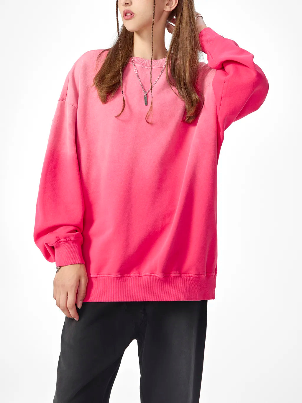 LUXURY TERMINAL - Sunfade Drop-Shoulder Cotton Sweatshirt