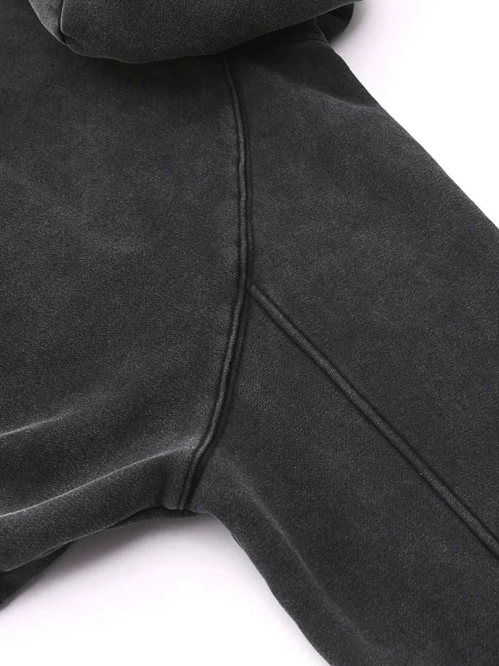 LUXURY TERMINAL - Snow Washed Cropped Hoodie