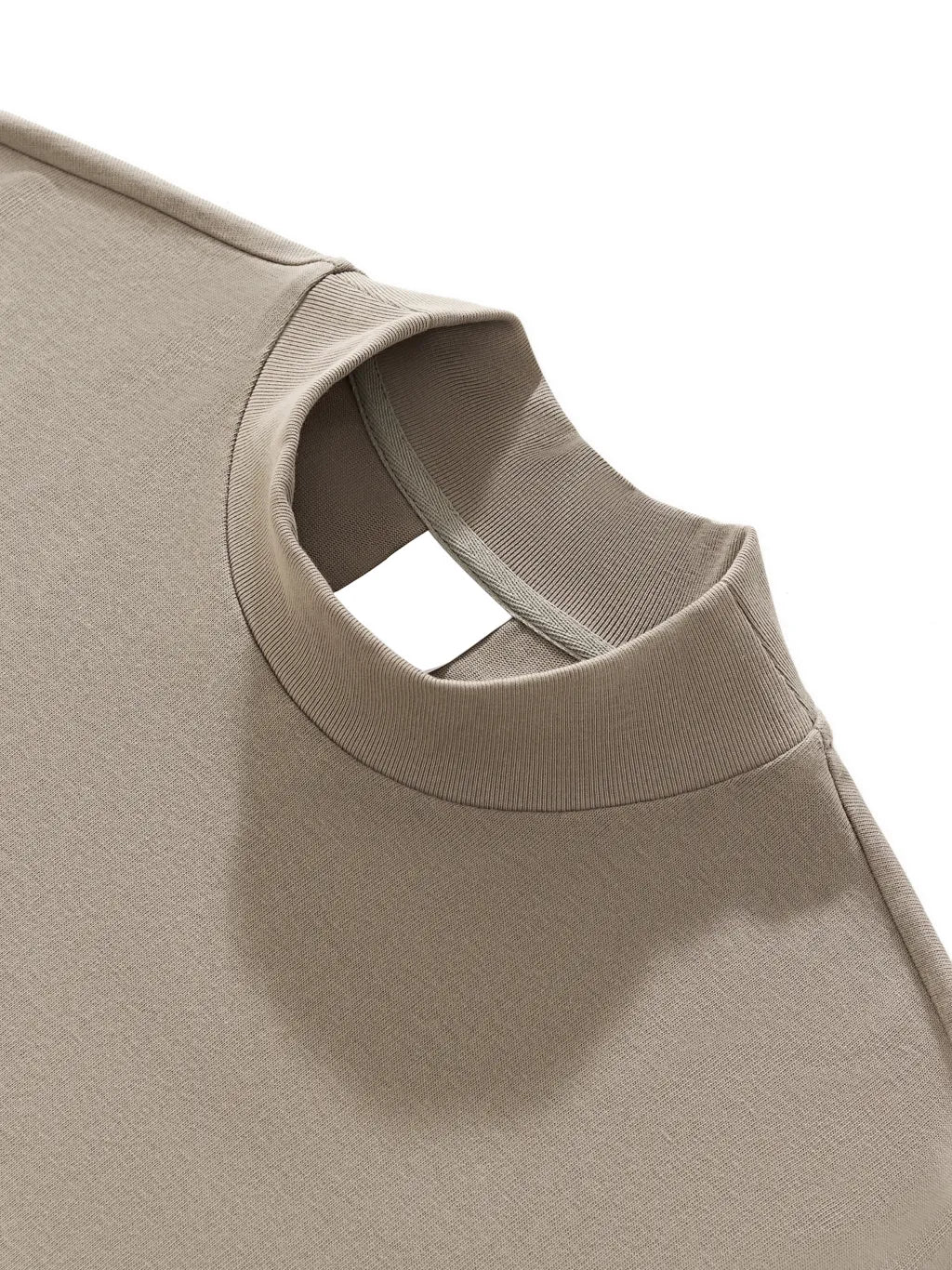 LUXURY TERMINAL - Heavyweight Oversized Mock Neck T-shirt