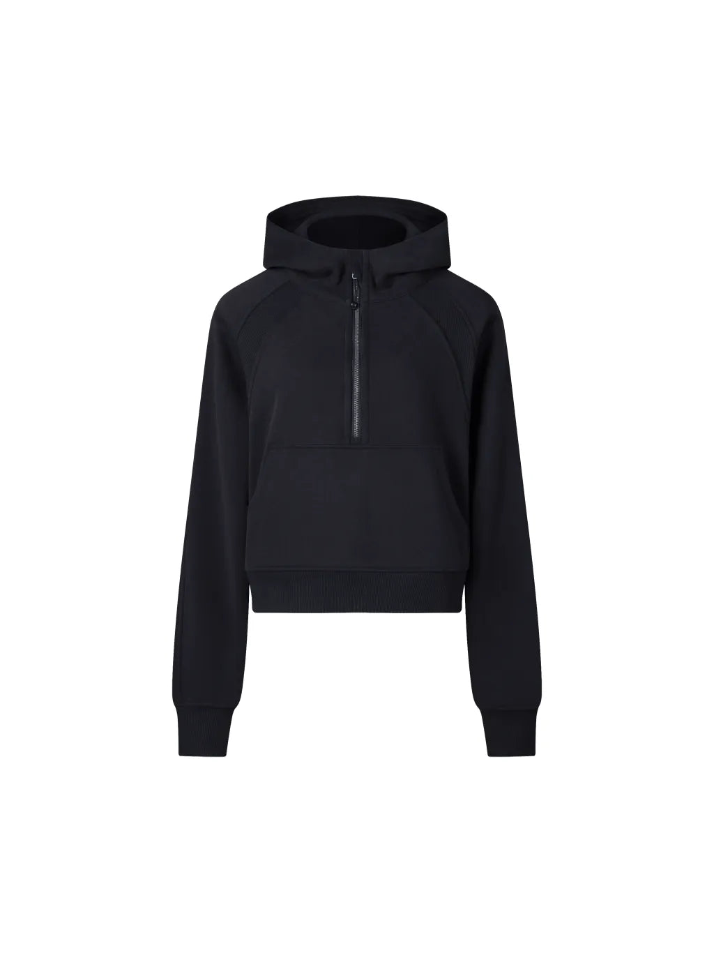 LUXURY TERMINAL - Cropped Half-Zip Hoodie