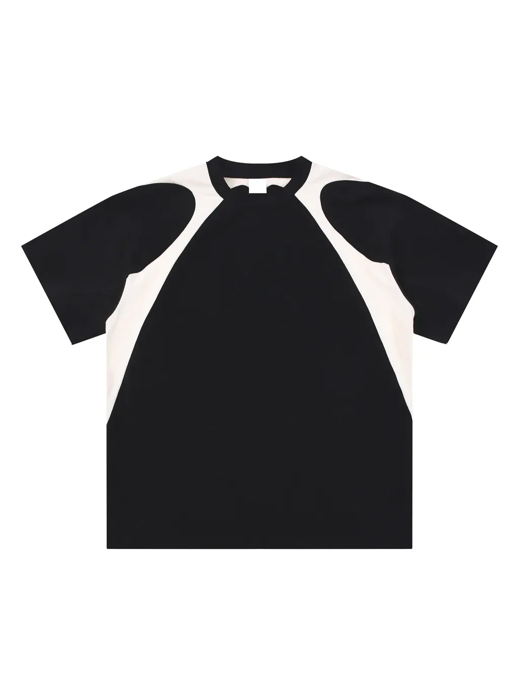 LUXURY TERMINAL - Contrast Panel Cotton T-Shirt