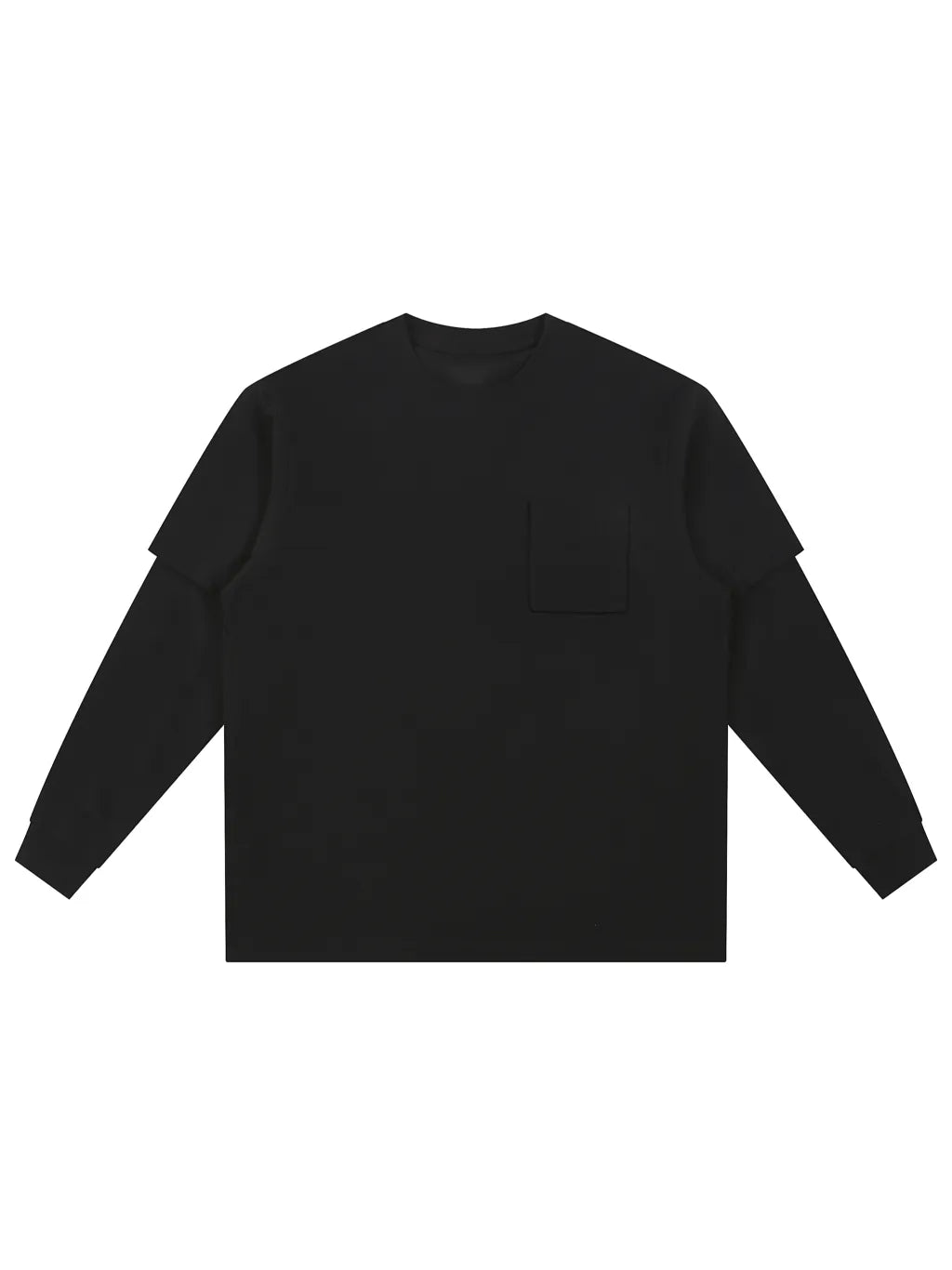 LUXURY TERMINAL - Layered Long Sleeve Oversized Tee