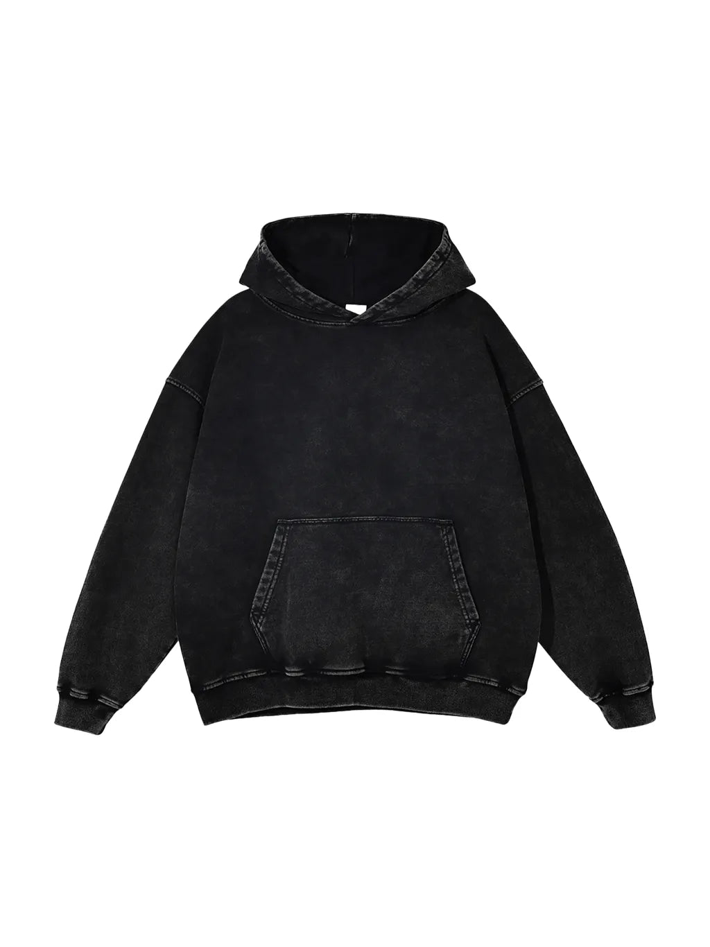 LUXURY TERMINAL - Snow Washed Loose Cotton Hoodie