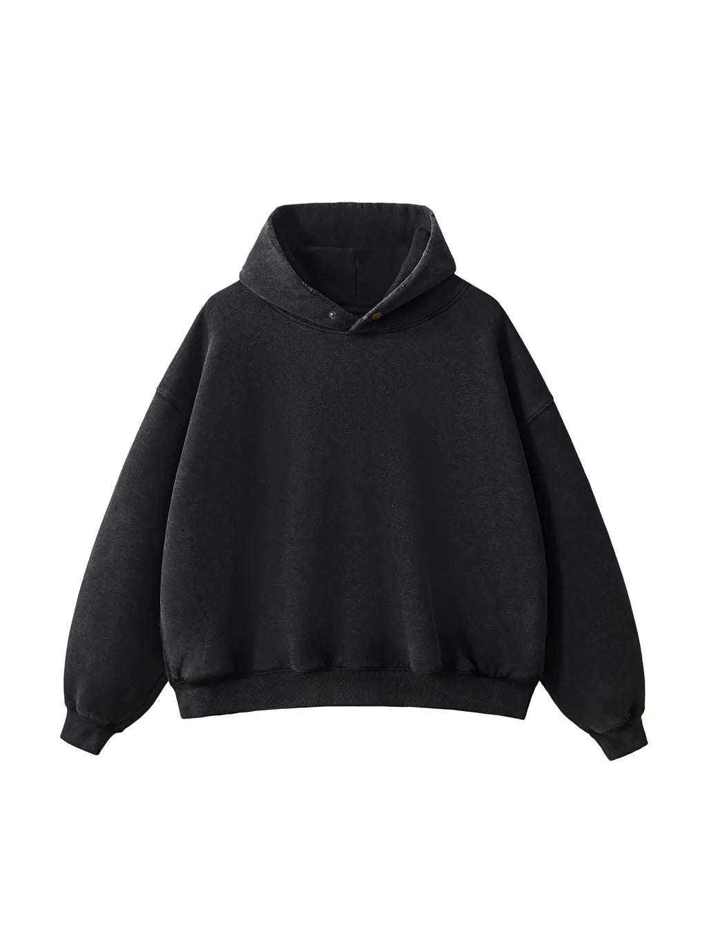 LUXURY TERMINAL - Frayed Enzyme Washed Fleece Hoodie