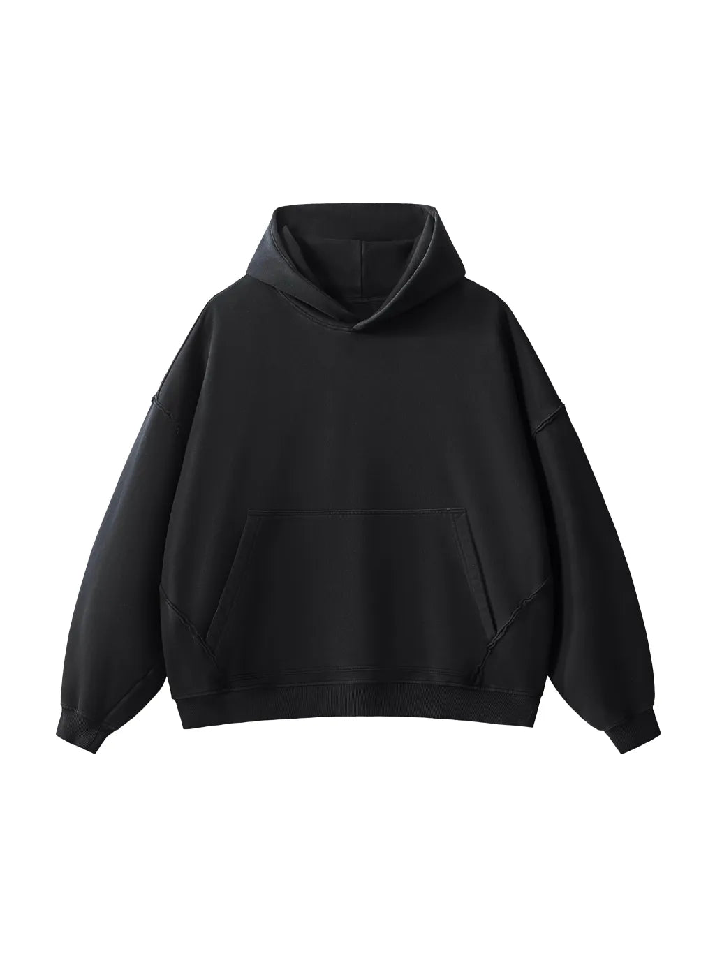 LUXURY TERMINAL - Raw-Seam Enzyme Washed Hoodie
