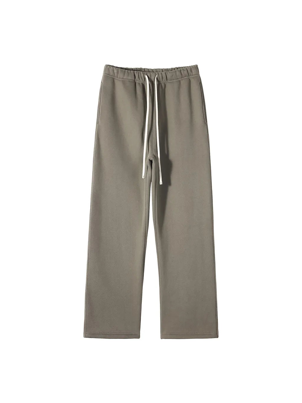 LUXURY TERMINAL - Unisex Solid Color Fleece Straight Leg Pants
