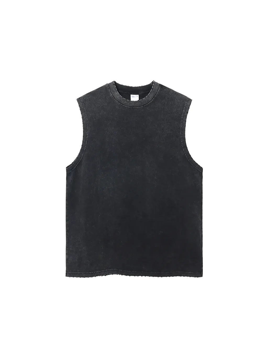 LUXURY TERMINAL - Snow Washed Frayed Hem Tank Top