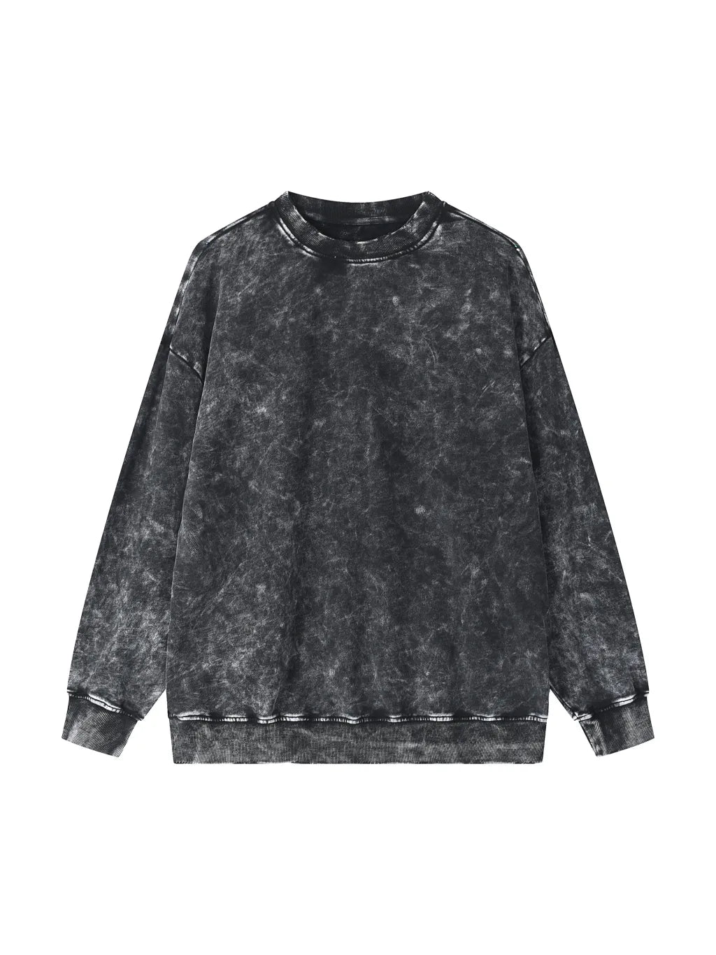 LUXURY TERMINAL - Snow Washed Hand-Frayed Sweatshirt
