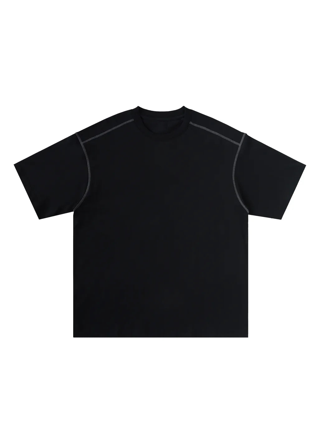 LUXURY TERMINAL - Oversized Contrast-Stitched Cotton Tee