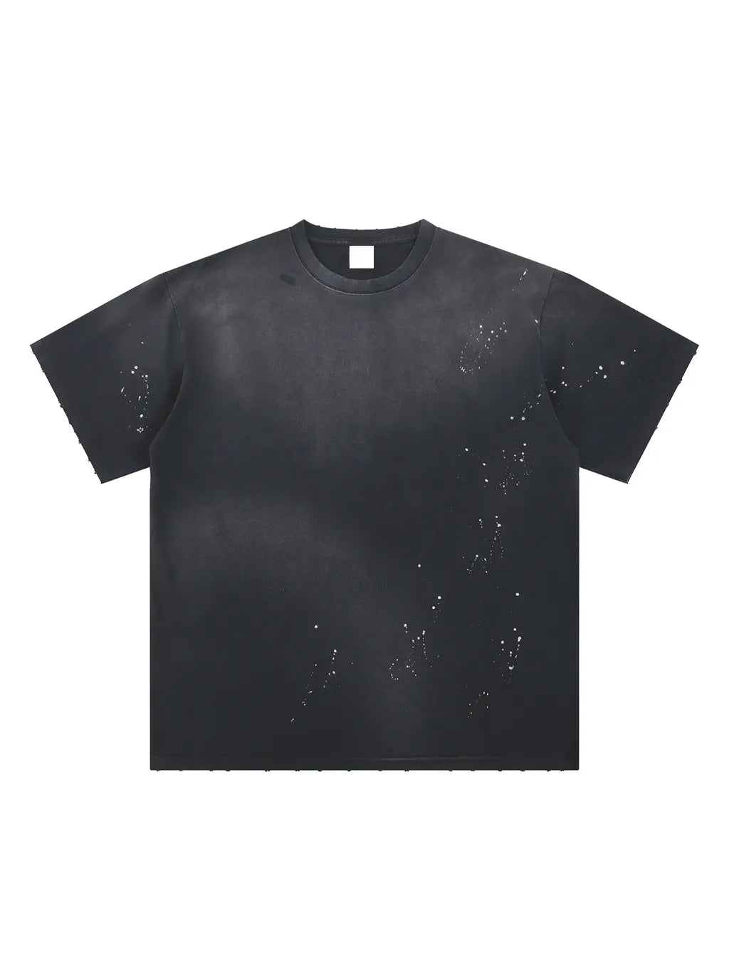 LUXURY TERMINAL -Hand-Frayed Sunfade Paint Splatter T-Shirt