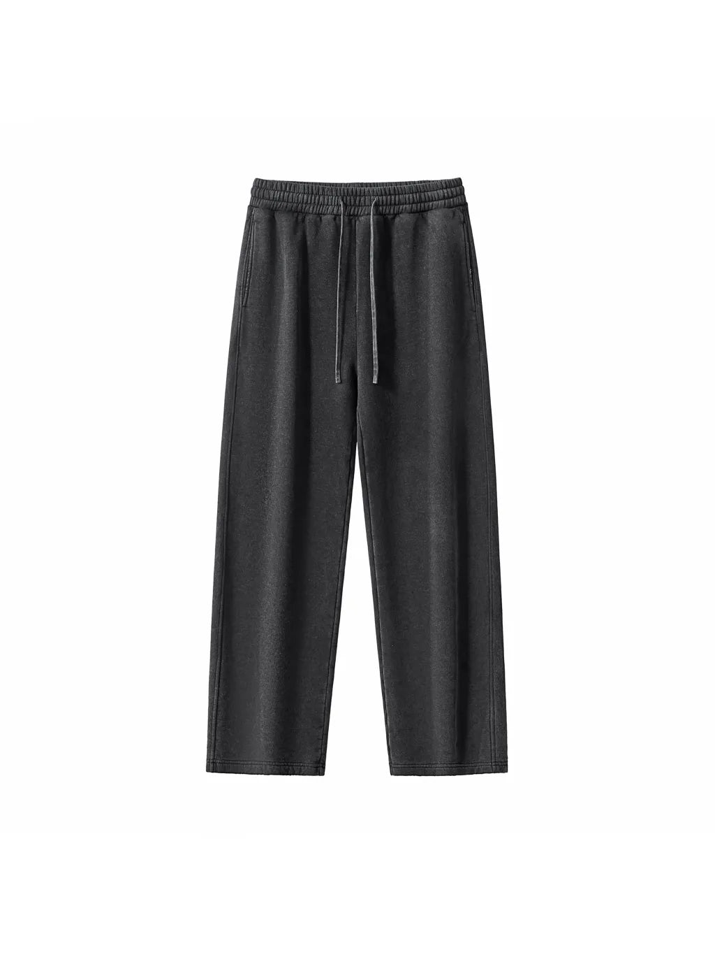 LUXURY TERMINAL - Frayed Enzyme Washed Fleece Sweatpants