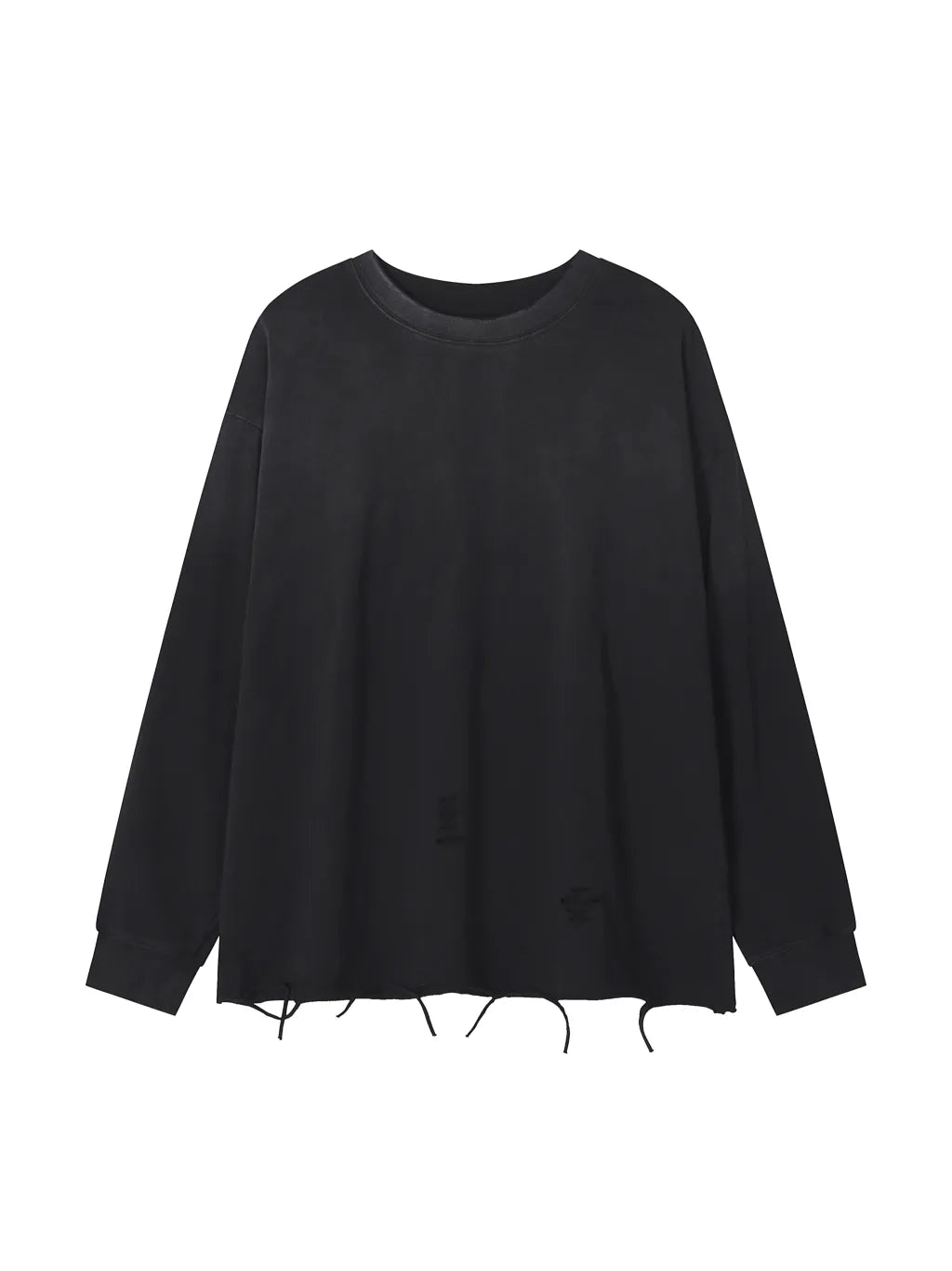 LUXURY TERMINAL - Snow Wash Raw Edge Cotton T-Shirt