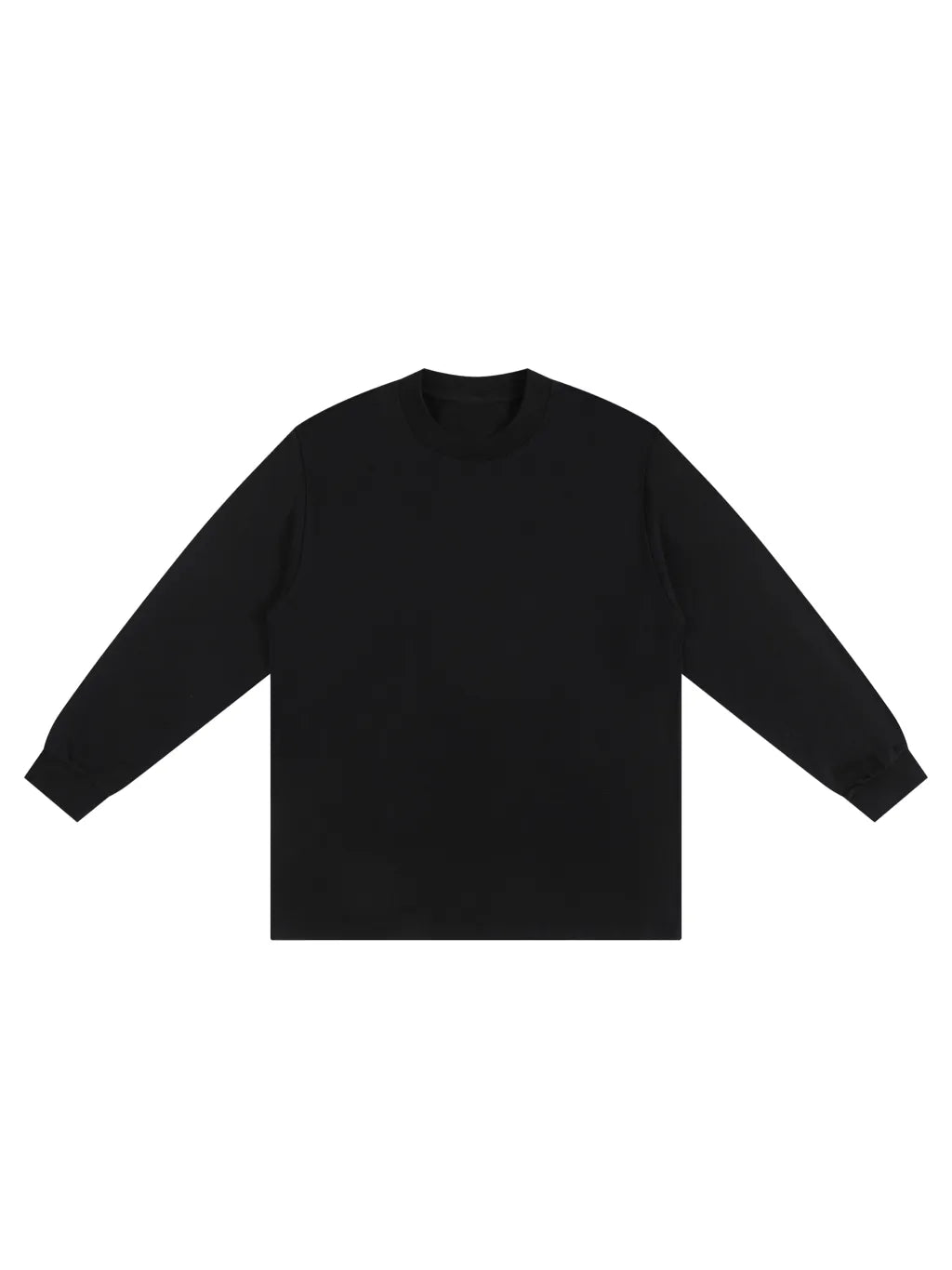 LUXURY TERMINAL - Crew Neck Drop Shoulder Long Sleeve Shirt