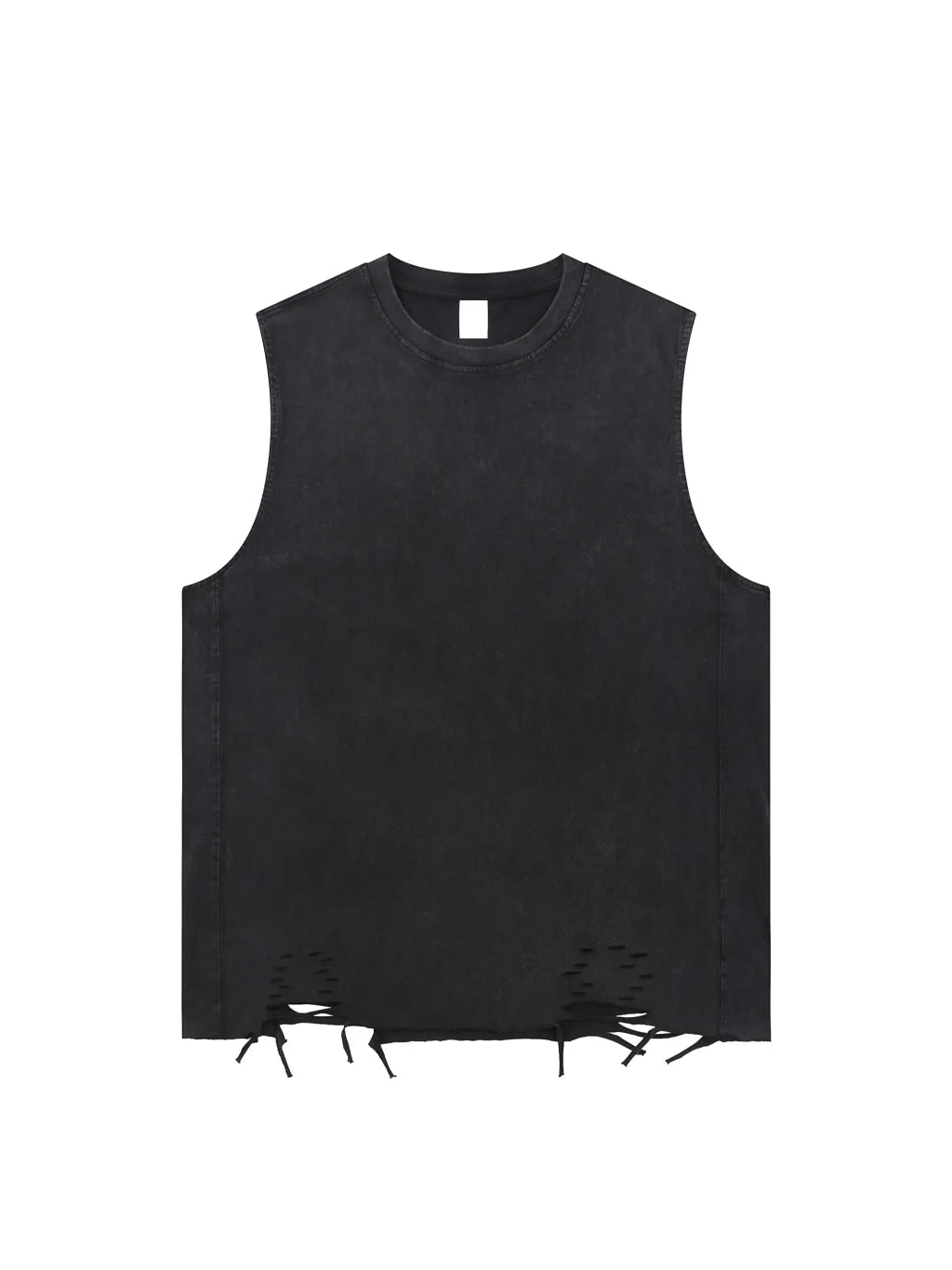 LUXURY TERMINAL - Snow Washed Raw-Hem Tank Top