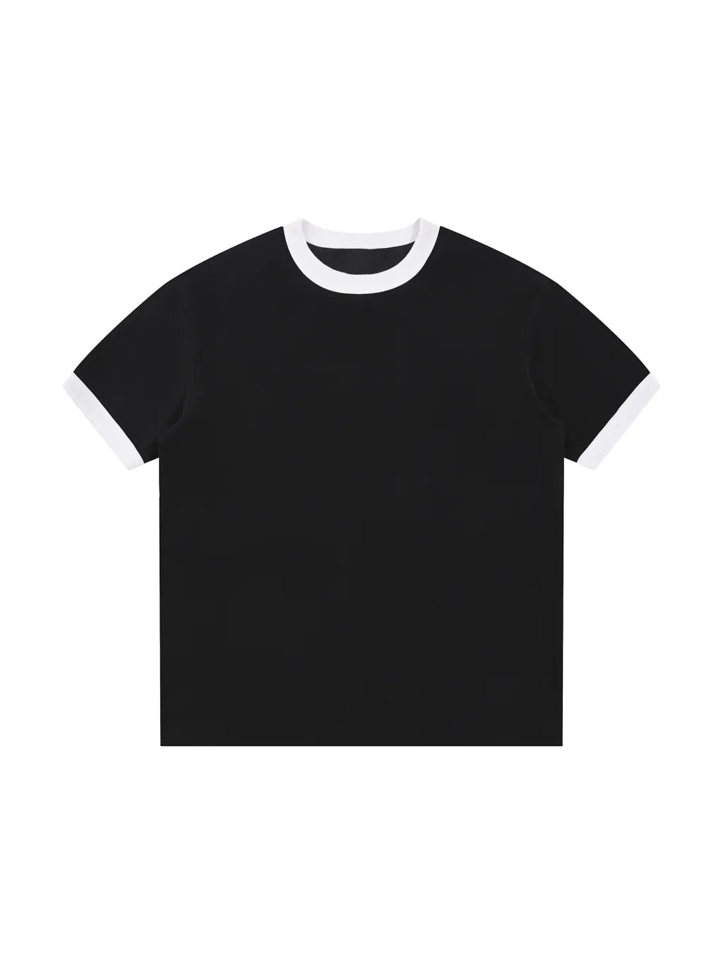 LUXURY TERMINAL - Contrast Edge Ribbed Crewneck T-Shirt