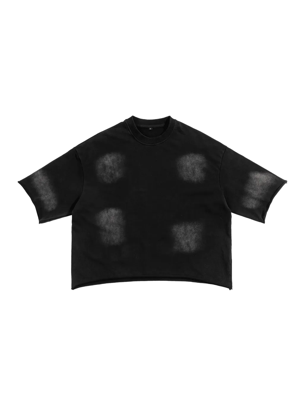 LUXURY TERMINAL - Sunfade French Terry Raw Edge T-Shirt
